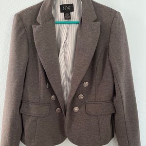 Womans Donna Moore  Tapered Houndstooth Blazer No Buttons Jacket Blazer Size M